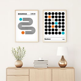 Wallity Huhu248 Cuadro Decorativo Enmarcado 50 x 70 cm (2 Piezas)